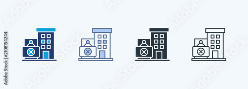 Foto Workplace Closure Multiple Style Icon Collection