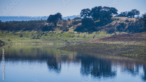 Canvas Print Valdecañas Reservoir (Extremadura, Spain)