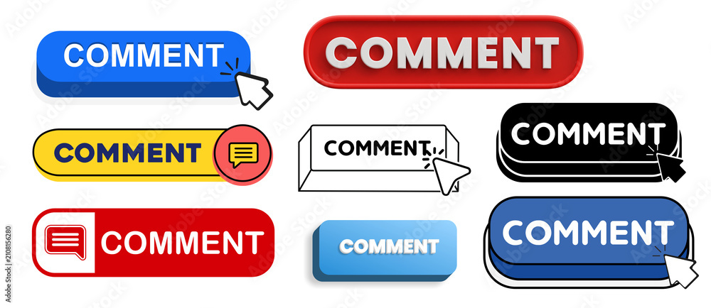 Fototapeta premium Set of comment buttons