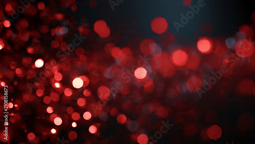 Abstract Red Bokeh Lights Background Texture.