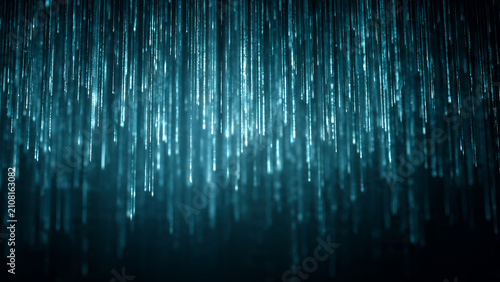 Abstract Rain Streaks on Dark Background.