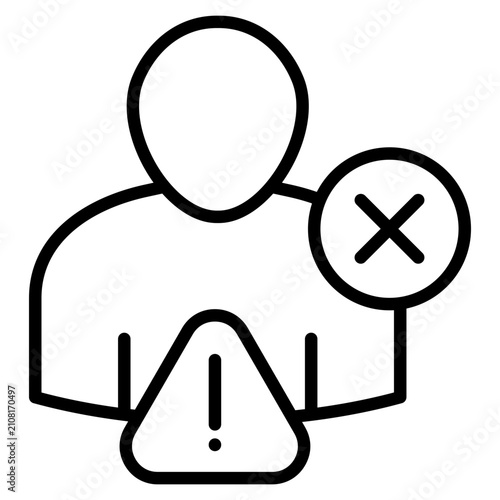 Cuadro en lienzo Failure Icon Element For Design