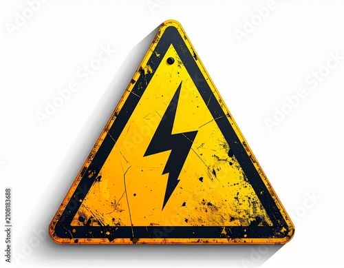 Old High Voltage Warning Sign
