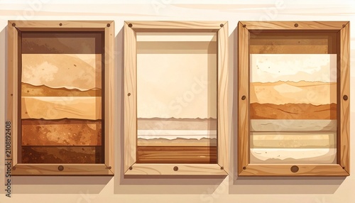 Vintage wooden cabinet with glass doors and shelves.