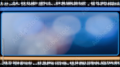 Telemetry updating causing rounded panel moving bokeh, orange bar and specks on screen for readout