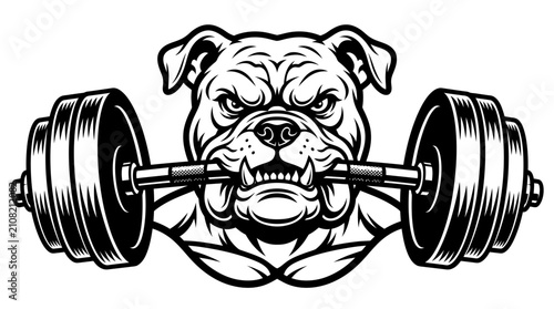 Quadro su tela Set of Dumbbells Isolated on White Background, 3D Fitness and Weightlifting Equi