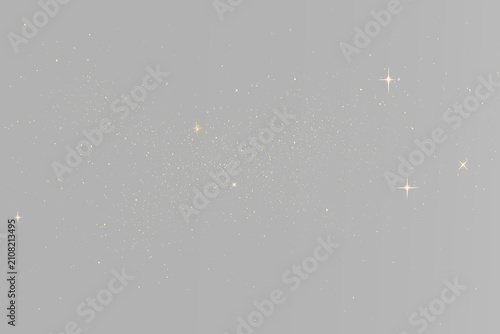 Canvastavla Golden sparkle overlay with tiny glowing glitter particles isolated png