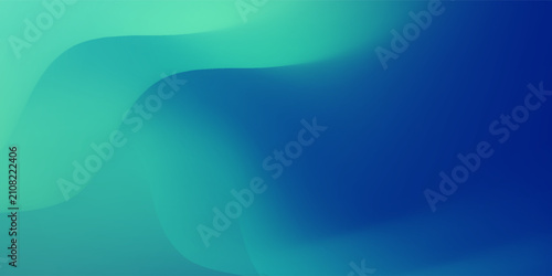 Fotografia wide horizontal digital abstract image, dark blue, green, and yellow gradations