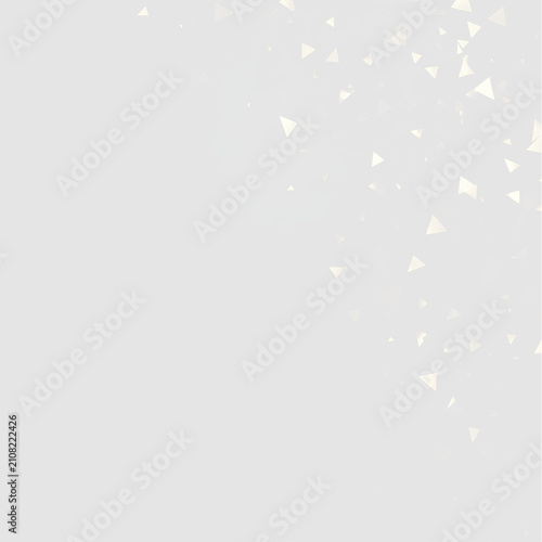 Luxury Gold Geometric Triangle Confetti Border Overlay on Transparent Background PNG