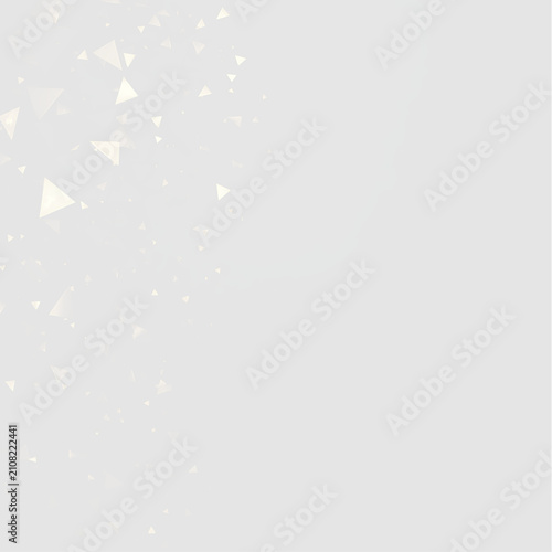 Luxury Gold Geometric Triangle Confetti Border Overlay on Transparent Background PNG