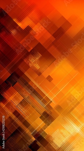 Abstract background with geometric shapes and lines in shades of orange. Modern design suitable for digital projects, presentations, and creative compositions. Warm, dynamic, and eye-catching.