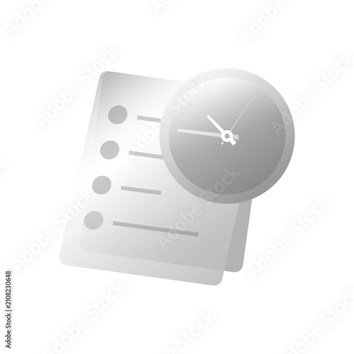 vector illustration of empty schedule list with clock. no upcoming events, waiting list, timeline placeholder, calendar availability, empty state UI design. for mobile applications, productivity tool