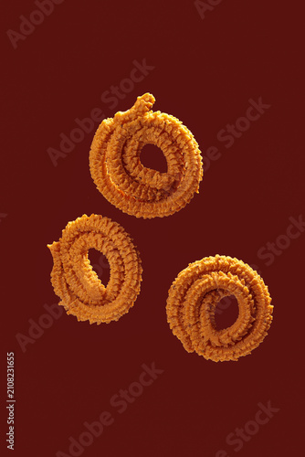 Indian traditional snacks chakli specially eat in Diwali festival 