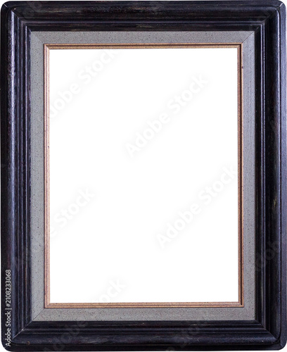 Old vintage picture frame on transparent background. wooden frame for the picture. PNG. square frame for pictures and photos