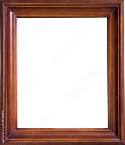 vintage picture frame on transparent background. wooden frame for the picture. PNG. square frame for pictures and photos