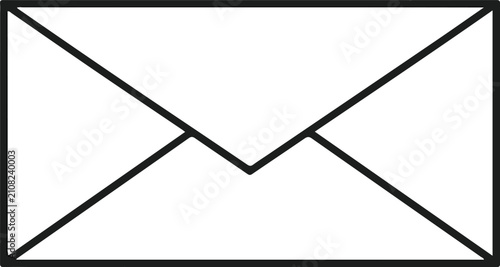 Foto mail line icon, message outline vector logo illustration, envelo