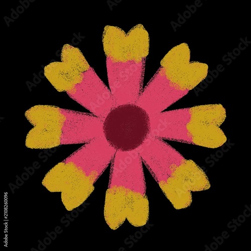 Gallardia (Blanket Flower) Blooming, Alpha Channel Transparent Animation