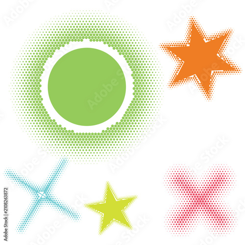 Colorful Geometric Lighting Effect with Background