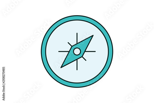 Map icon. icon related to Camping and outdoor. suitable for graphic resources. flat line icon style