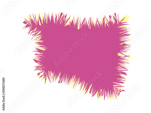 Foto A vibrant magenta rectangle with a textured and frayed irregular edge effect