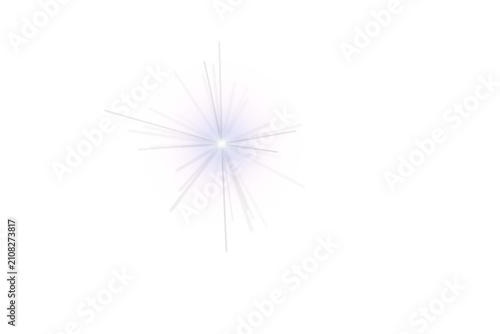 Pink and purple radial starburst isolated on transparent background