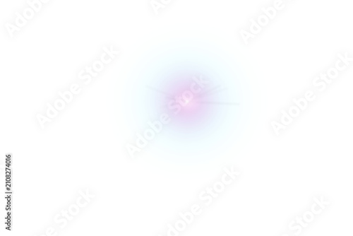 Cyan circular starburst with a soft pink center isolated on transparent background