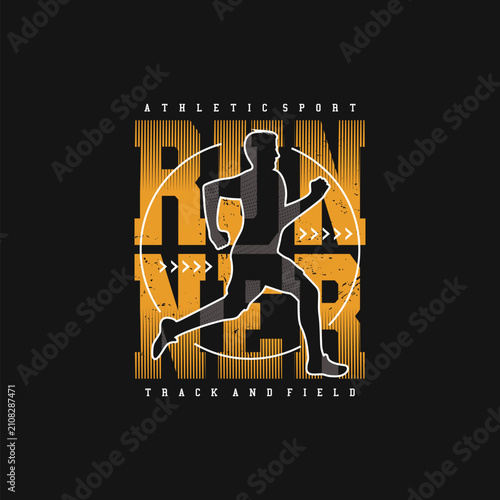 RUN FASTER typography for print t shirt 
