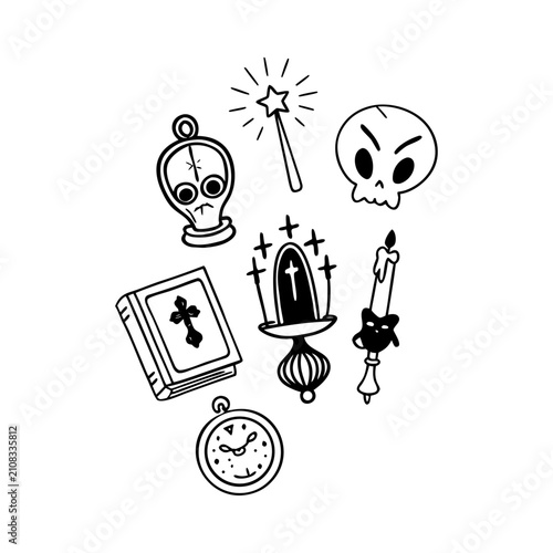 Haunted Halloween Silhouette Graphics Bundle
