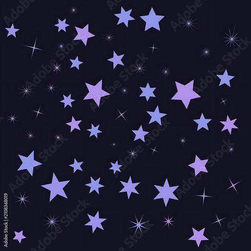Purple Stars Scattered Across Deep Space Night Sky Design transparent background