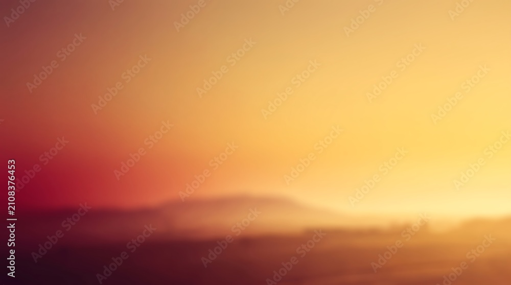 Fototapeta premium Sunset orange gradient background with warm radiant glow