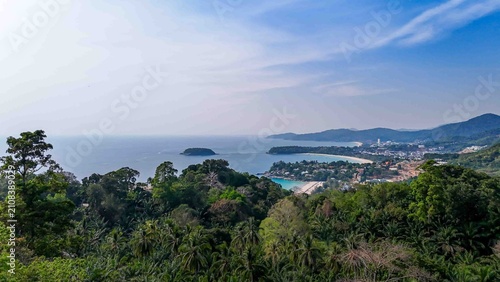 Canvastavla Drone aerial footage Karon view point phuket thailand , kata noi beach, kata beach, karon beach