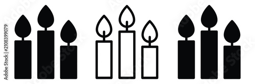 Fotografía Candles icon set