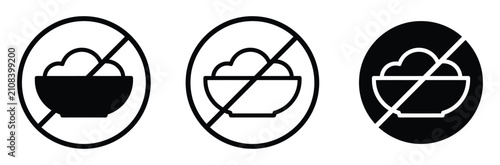 Canvas Print No food icon set