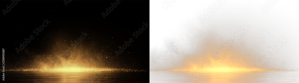 Obraz premium Bright explosion on transparent background creates a burst of light and energy at the edge of water