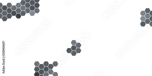 Fotografie Geometric grey honeycomb pattern background