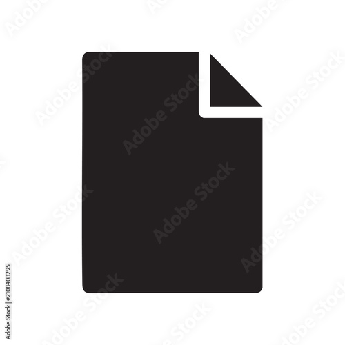 Document file icon for digital interface design.