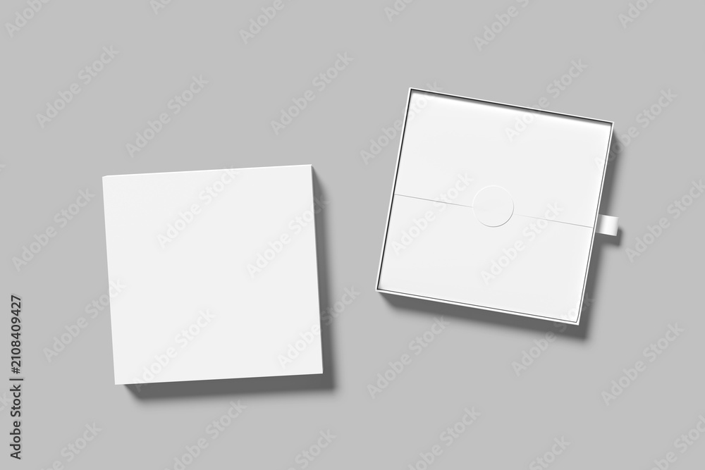 Fototapeta premium Realistic Gift Box Blank Mockup