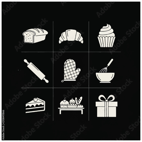 Variety of baked sweet dessert foods.