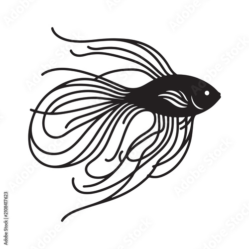 vector illustration of a fish