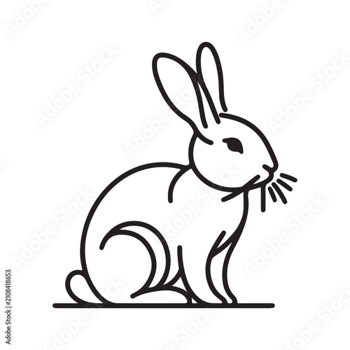 vector illustration of a rabbit