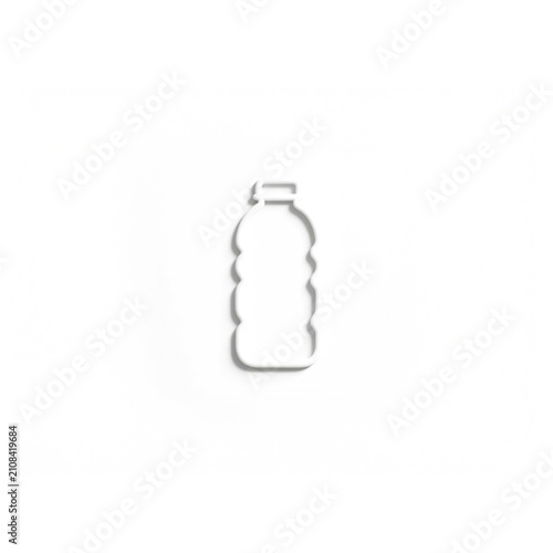 ペットボトルの立体的なイラスト