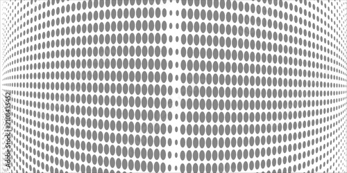 Canvastavla Black halftone dot wave pattern
