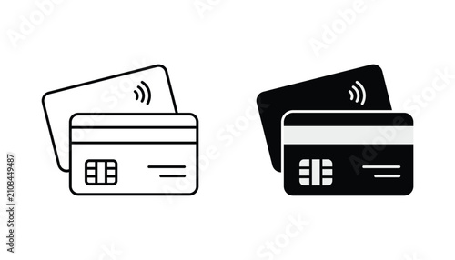 Credit card icon. Atm card icon. Credit card payment icon vector. Atm card vector design.