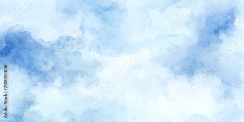 Photos Abstract Watercolor Sky soft, ethereal watercolor washes in shades of sky blue and white evoke a sense of tranquility and boundless expanse, reminiscent of a dreamy, abstract sky