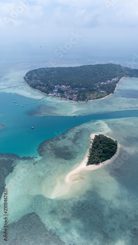 a white-sand beach in Kotabaru, South Kalimantan