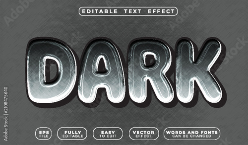 Schilderij op canvas Dark Shadow Black Gothic Horror Mystery Night Midnight Typography Lettering Alp
