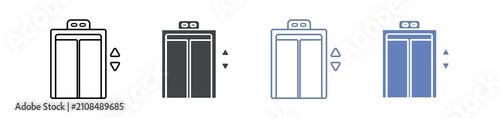 elevator icon vector set use for web