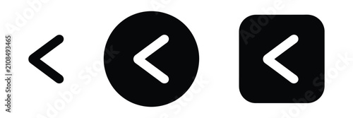 Canvastavla Previous button icons featuring chevron left, back navigation, and left arrow sy