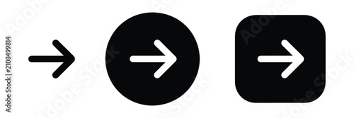 Foto Right arrow icons featuring button style, navigation, next direction, and forwar