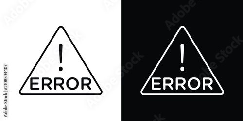 Foto Error icon line logos series